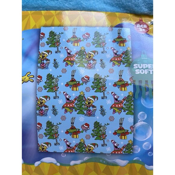 SpongeBob SquarePants Patrick Decorating Christmas Tree Blanket Throw 50 X 70” - Picture 7 of 16